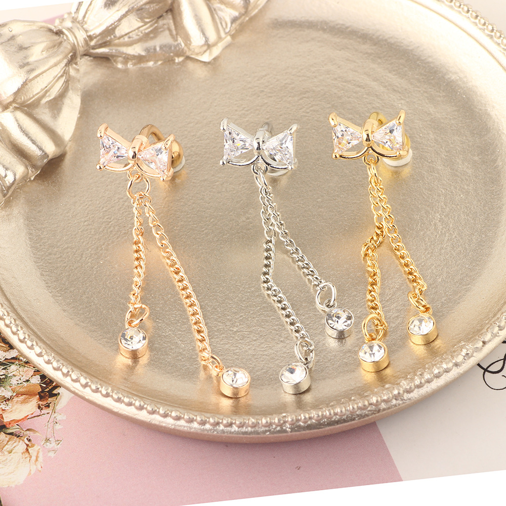 Butterfly Festival Five-Point Star Zircon Navel Ring Belly Button Ring Body Piercing Jewelry Wholesale - Image 3