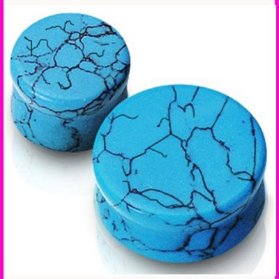 16mm Blue Turquoise Ear Expander Auricle Ear Tunnel Piercing Jewelry - Image 3