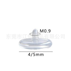 Invisible G23 Titanium Ear Bone Stud with Acrylic Flat Transparent Head - JT986
