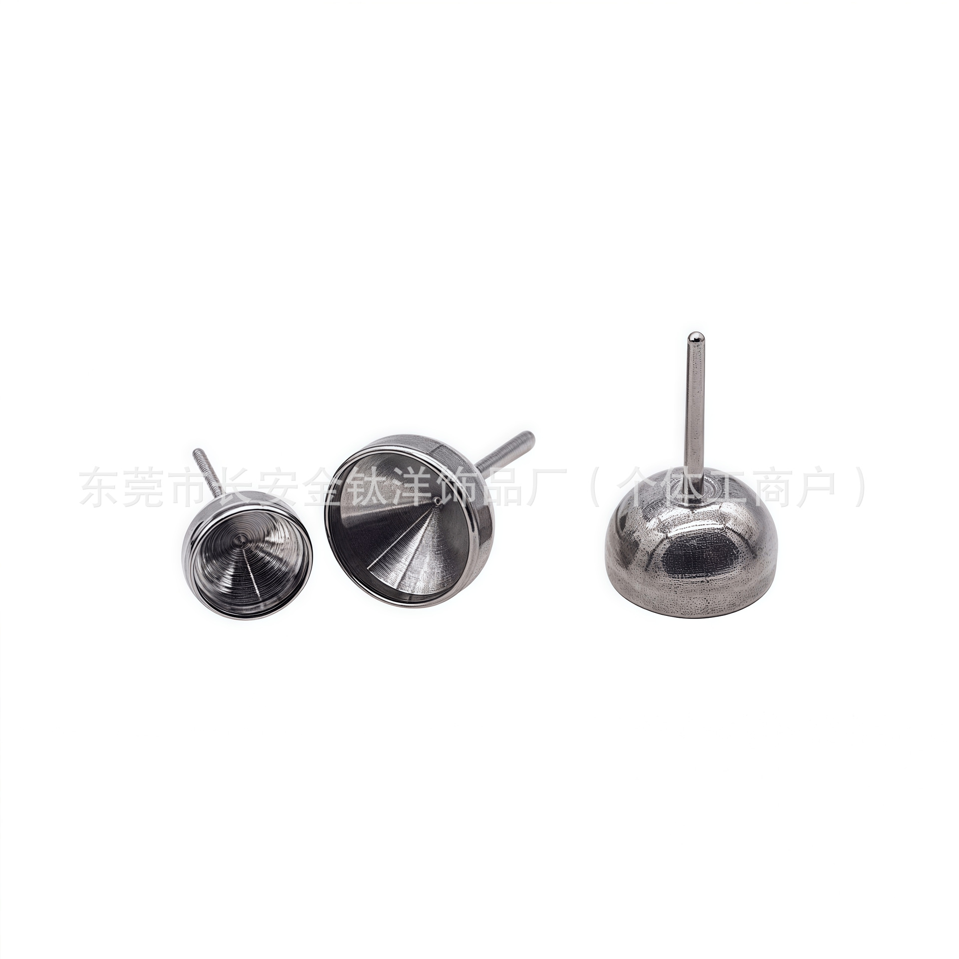 G23 Titanium Hollow Base Bowl Holder Funnel-Shaped Pin Internal Thread Lip Piercing Jewelry - Image 4