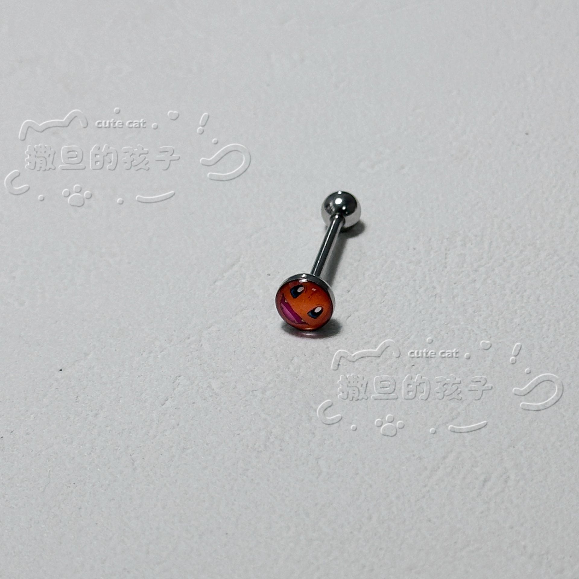 Satan's Child Pokemon Charmander Tongue Nail Drinkable Cute Piercing Jewelry New 2025 Summer 316L Surgical Steel - Image 5
