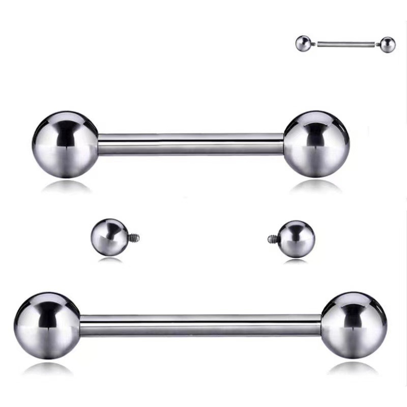 G23 Titanium Internally Threaded Straight Barbell 16G 14G Custom Ear Bridge Tongue Piercing Jewelry - Image 4