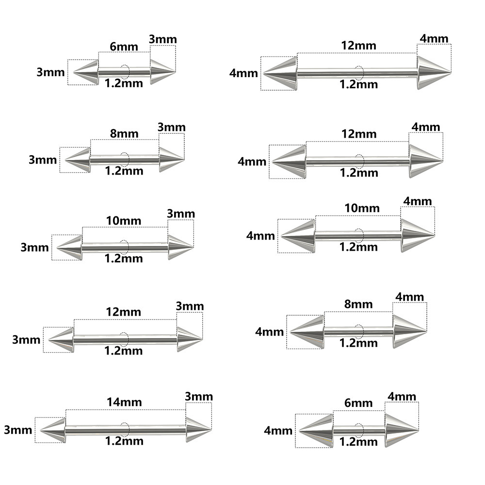 G23 Titanium 16G Externally Threaded Straight Barbell with Double Ball Ends for Tongue Nipple Piercing Jewelry - Image 4
