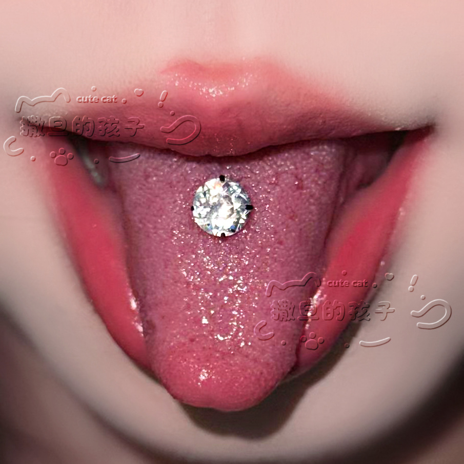 Satan's Child F136 Titanium Alloy Star Tongue Barbell - Adjustable Bar Length 8-20mm Tongue Ring - Image 5