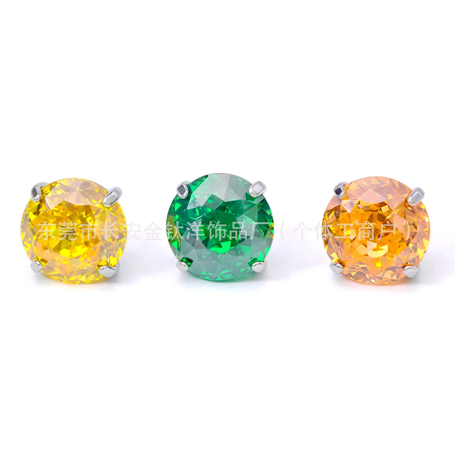 F136 Titanium Round Bottom Inner Tooth Star-Cut Zircon Lip Nail Ear Bone Nail Body Piercing Jewelry - Image 3