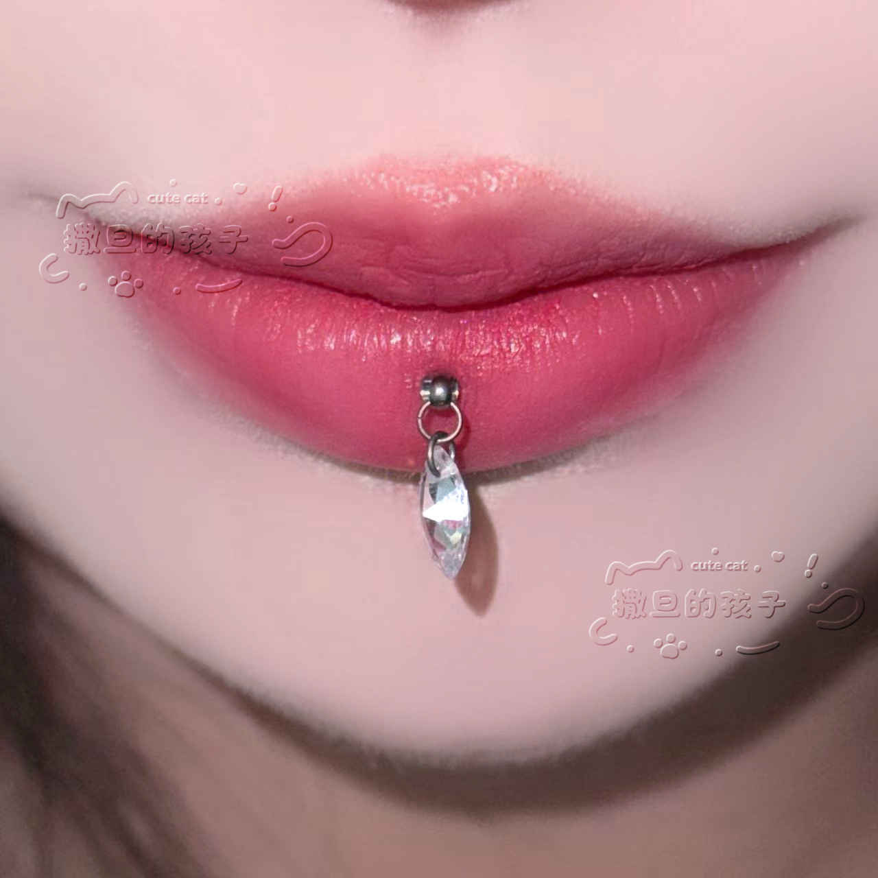 Satan's Child Dream Traveler F136 Titanium Lip Piercing Labret Stud Lip Ring Ear Bone Piercing - Image 4