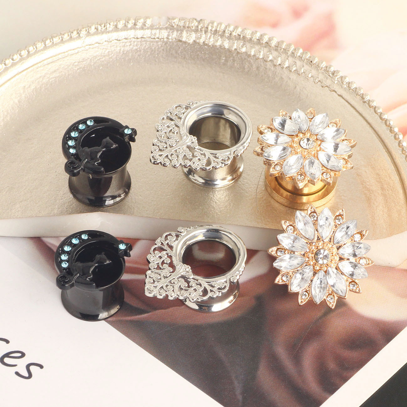 Retro Stainless Steel Auricle Piercing Earrings Set 3 Pairs 16mm Hoop Ear Cuff for Men Women - Image 5