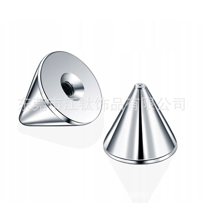 G23 Titanium Pointed Cone Internally Threaded Devil Nail Body Piercing Jewelry for Cartilage - Image 4