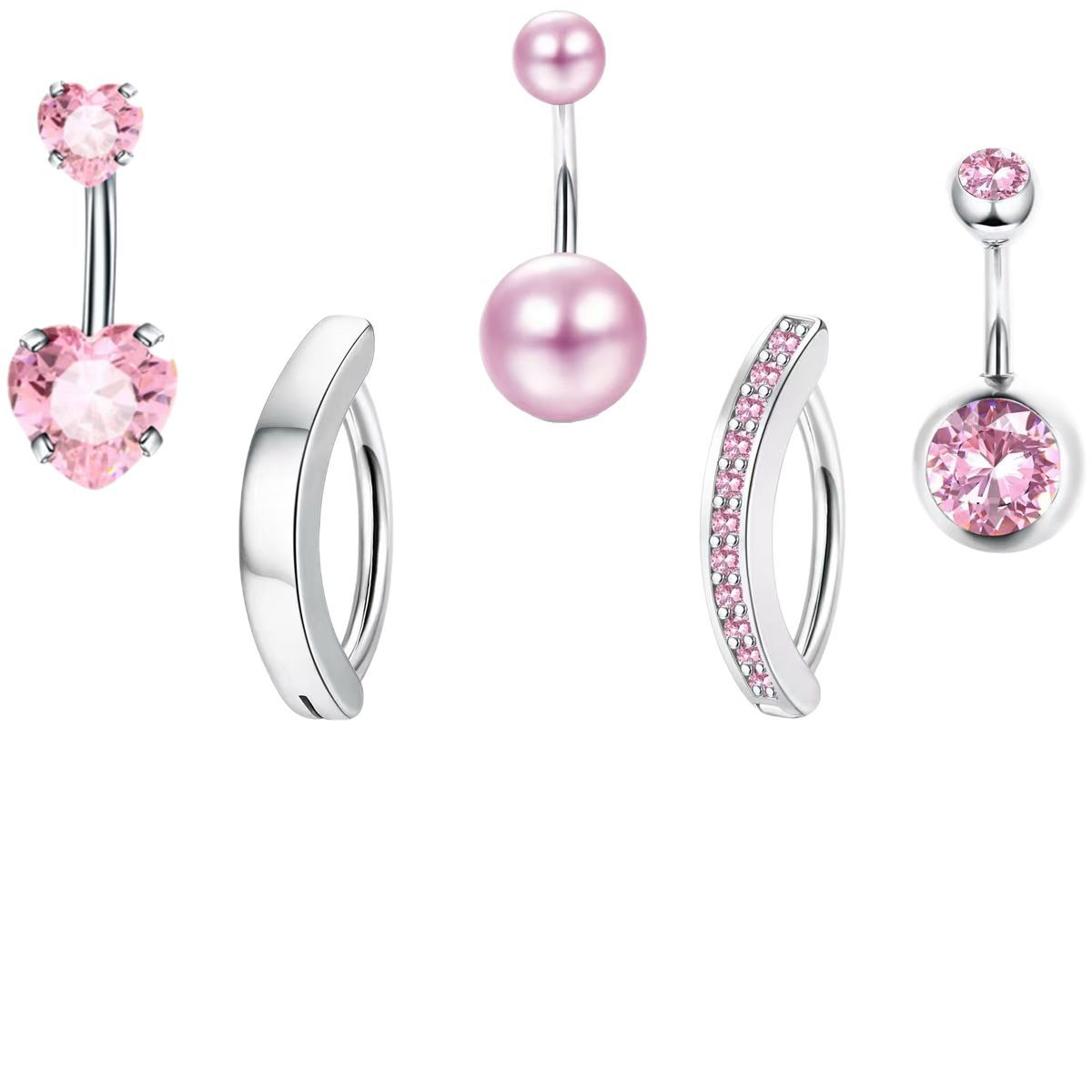 Stainless Steel Pearl Navel Ring - Spot Wholesale Body Piercing Jewelry - Image 5