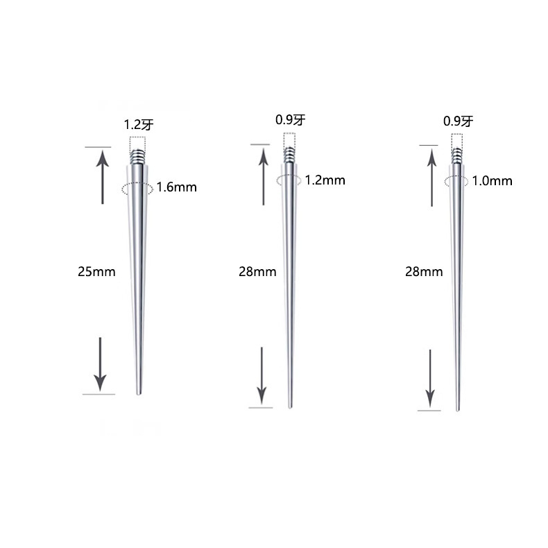 G23 Titanium Guide Pin F136 External Thread Needle for Ear Piercing Traction Tool 30mm - Image 3