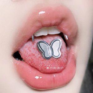 Titanium Steel Tongue Nail Tongue Ring Piercing Jewelry 12mm Length 1.6mm Thick