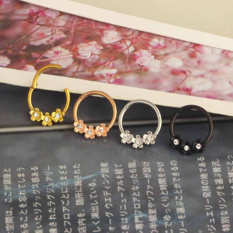 Star Shape Nose Ring Nose Stud Ear Cartilage Stud Star Ear Bone Nail Nose Piercing Jewelry 8mm 10mm Rose Gold - Image 3