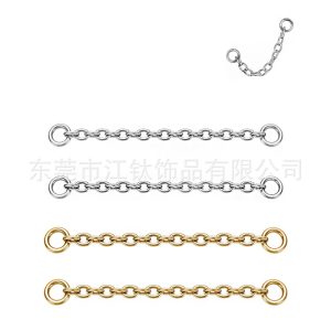 Titanium Alloy Chain Nose Ring Nose Stud Ear Stud DIY Body Piercing Jewelry