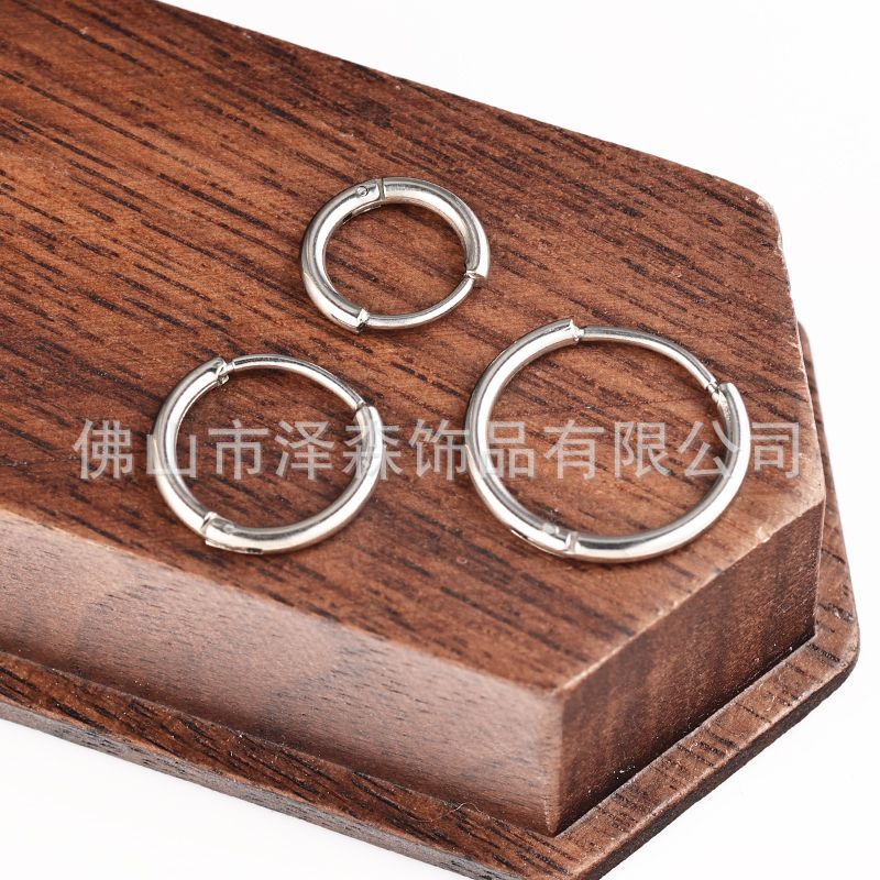 Hand-Polished F136 Titanium Alloy Earrings, Plain Lip Rings, G23 Titanium Tongue Rings, Body Piercing Jewelry - Image 3