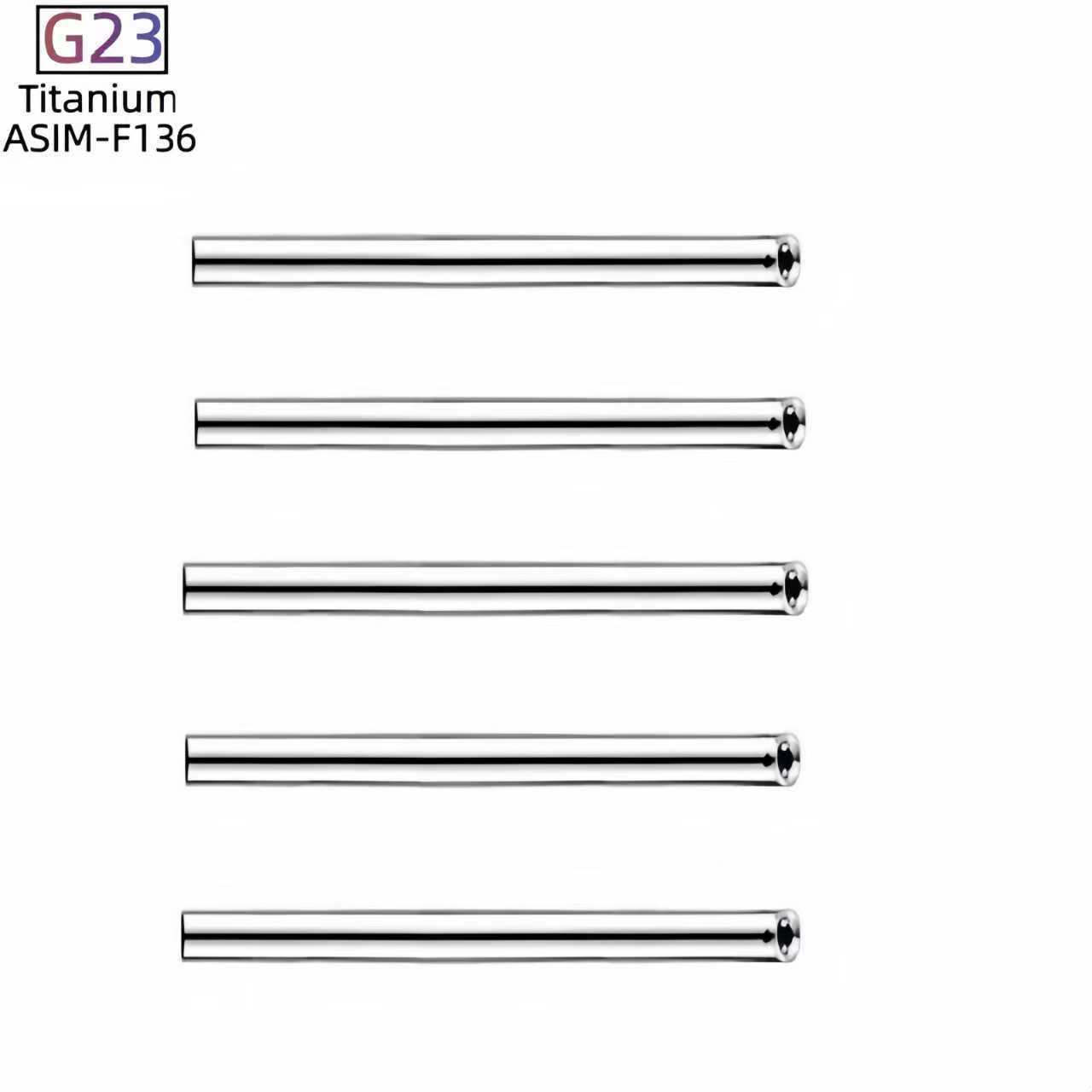 G23 Titanium Alloy Internally Threaded Straight Barbell 1.6mm x 40mm Lip Tongue Ear Cartilage Piercing Jewelry DIY Accessories - Image 3