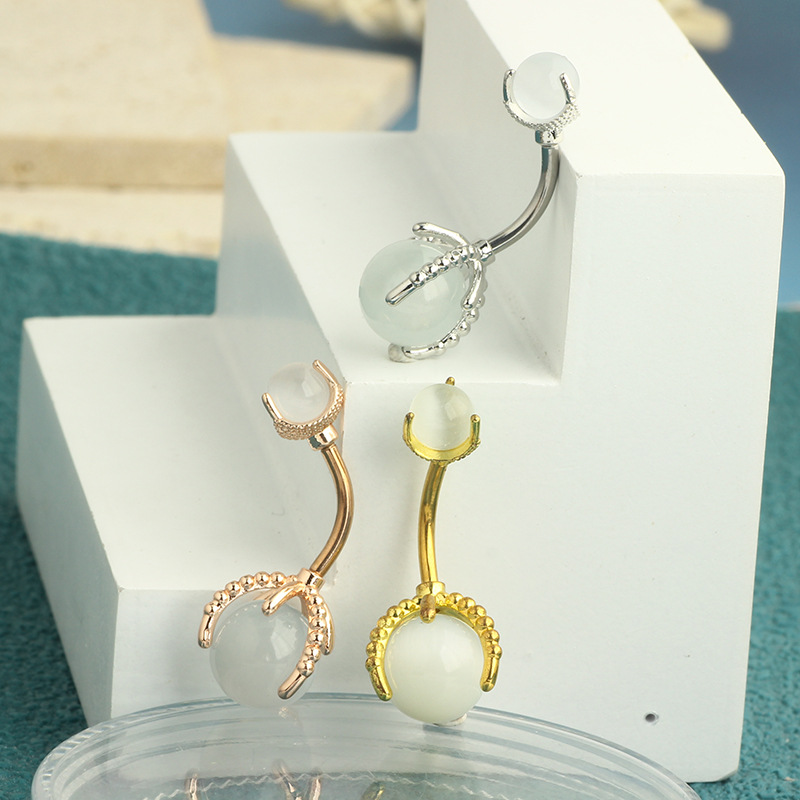 Heart Shape Navel Ring Stainless Steel Belly Button Ring for Women Men - Image 3