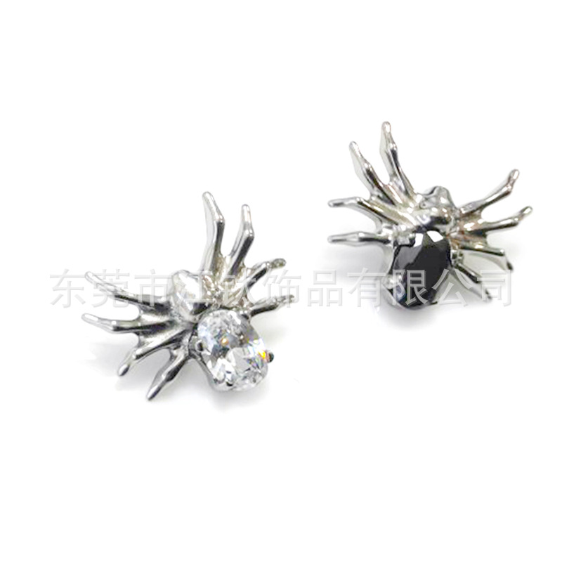 G23 Titanium Spider Ear Cartilage Stud - Gold with Black Zircon - ASTM F136 Piercing Jewelry - Image 4