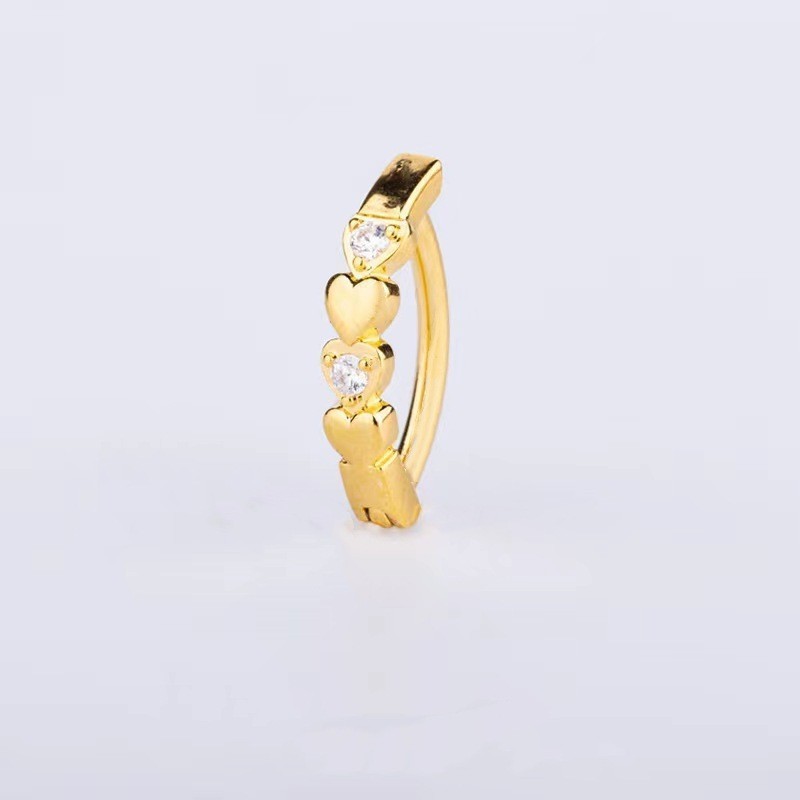 Micro-Set Zircon Half Moon Belly Button Ring Copper 2024 Summer Sexy Umbilical Jewelry - Image 2