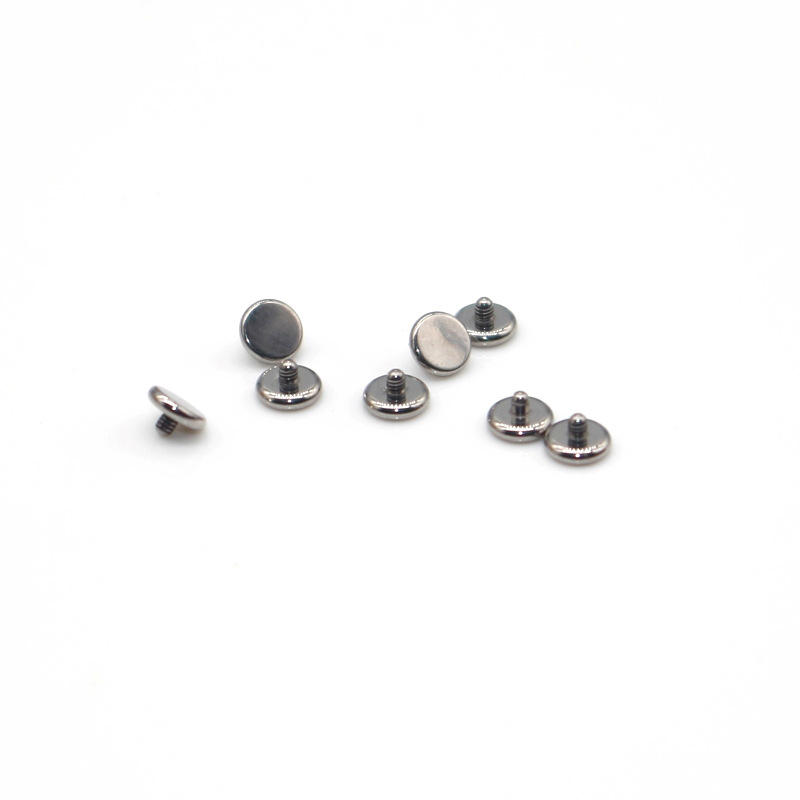 G23 Titanium Flat Curved Surface Foundation Nail Labret Lip Stud Titanium Alloy Piercing Jewelry - Image 3