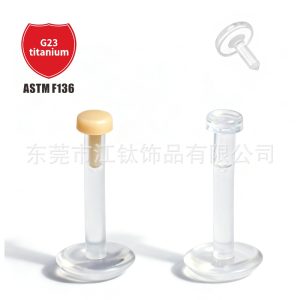Silicone Transparent Invisible Insertable Lip Studs, Body Piercing Jewelry, Ear Studs, Cartilage Studs for Women Men