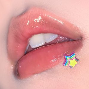 Colorful Star Heart Lip Nail Dopamine Sexy Style Titanium Steel Ear Bone Nail Piercing Jewelry Wholesale