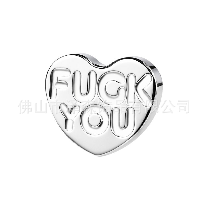 F136 Titanium Heart Letter Tongue Stud Lip Stud Ear Bone Stud Body Piercing Jewelry SUCKIT - Image 4