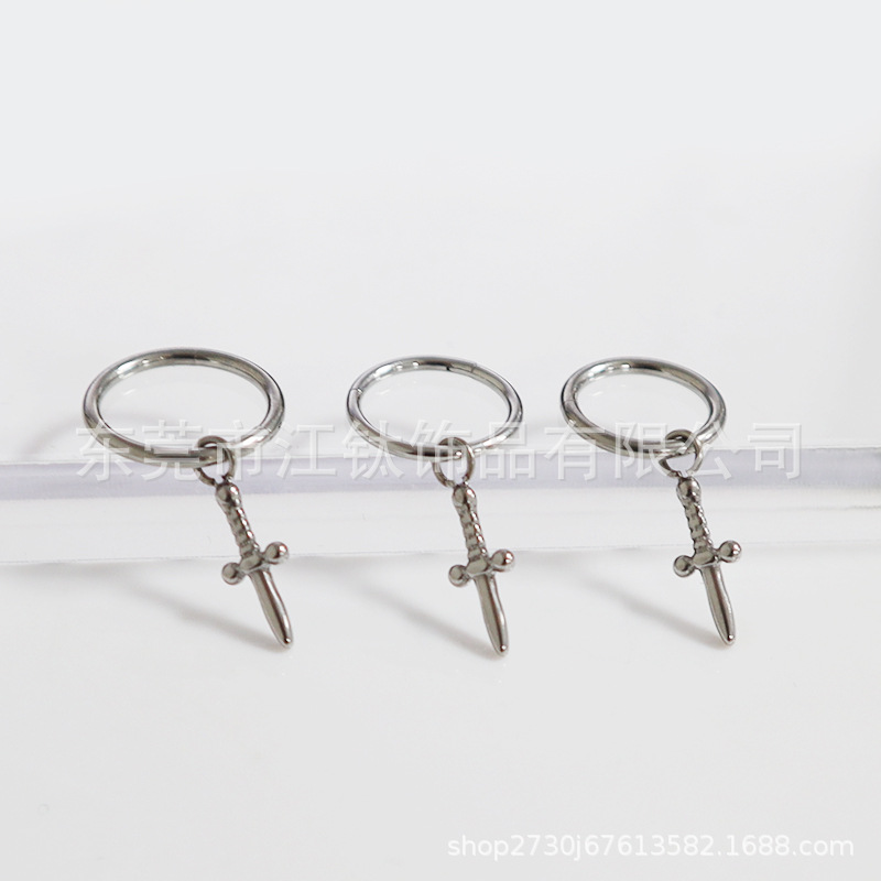 F136 Titanium Nose Ring Earring Pendant Sword Tip Cone Cross-Border G23 Titanium Alloy Body Piercing Jewelry Nose Ring Earring - Image 4