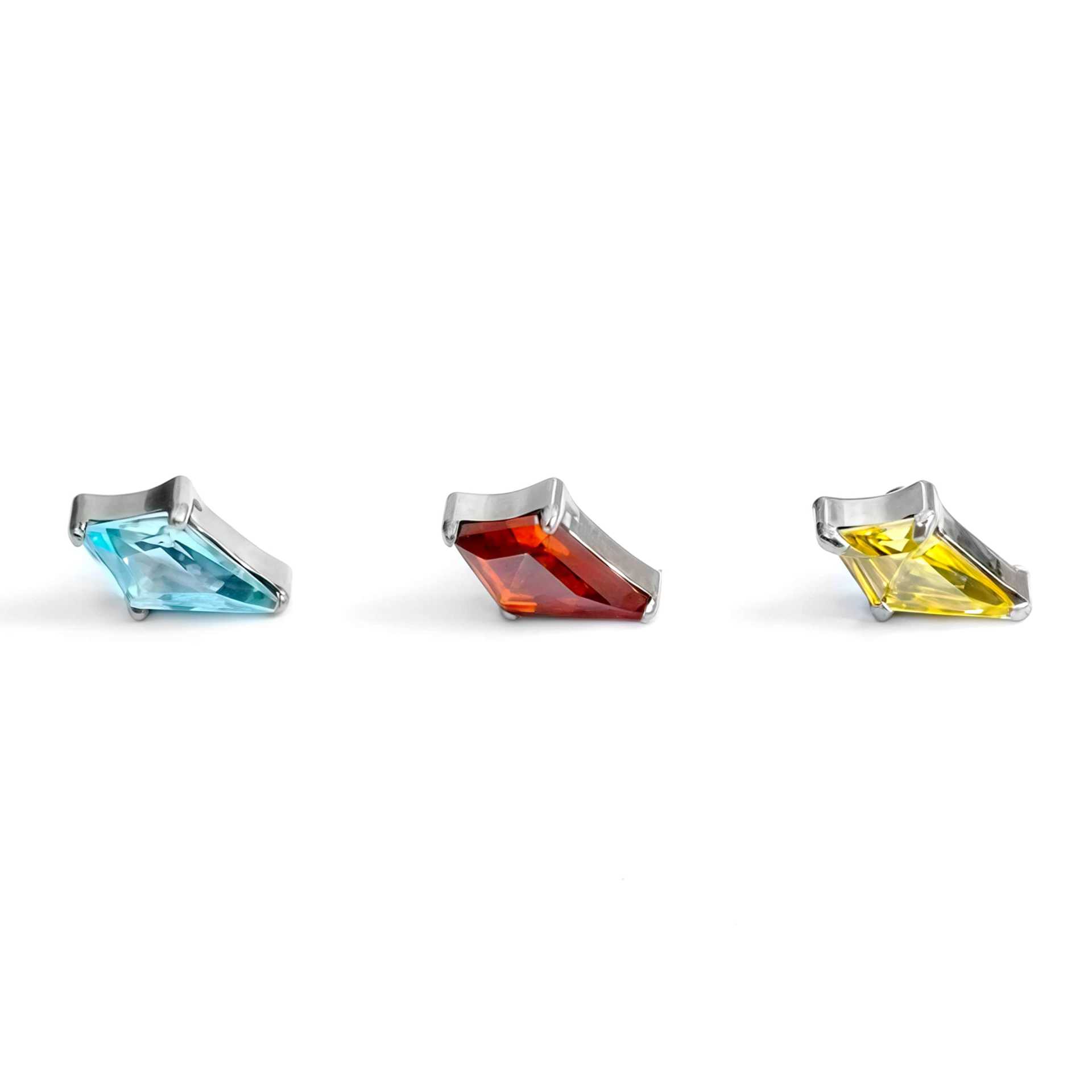 F136 Titanium Inner Tooth Kite 5A Zircon Lip Nail Nose Nail Ear Nail Ear Bone Nail G23 Titanium Alloy Body Piercing Jewelry - Image 4