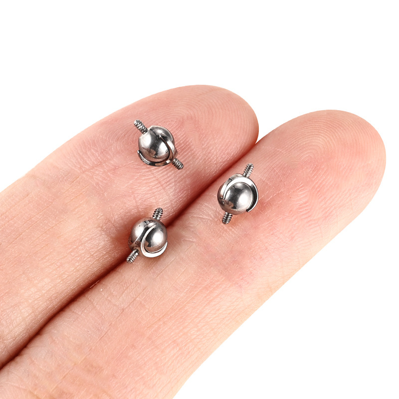 F136 Titanium Alloy Bidirectional Movable Adapter Ball Ear Bone Nail Deconstruction Ear Bridge Connector Puncture Jewelry - Image 4