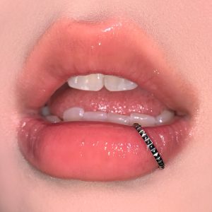 Diamond Wave Seamless Lip Ring 12mm 1.2mm 316L Surgical Steel Closed Hoop Piercing Jewelry for Women Men