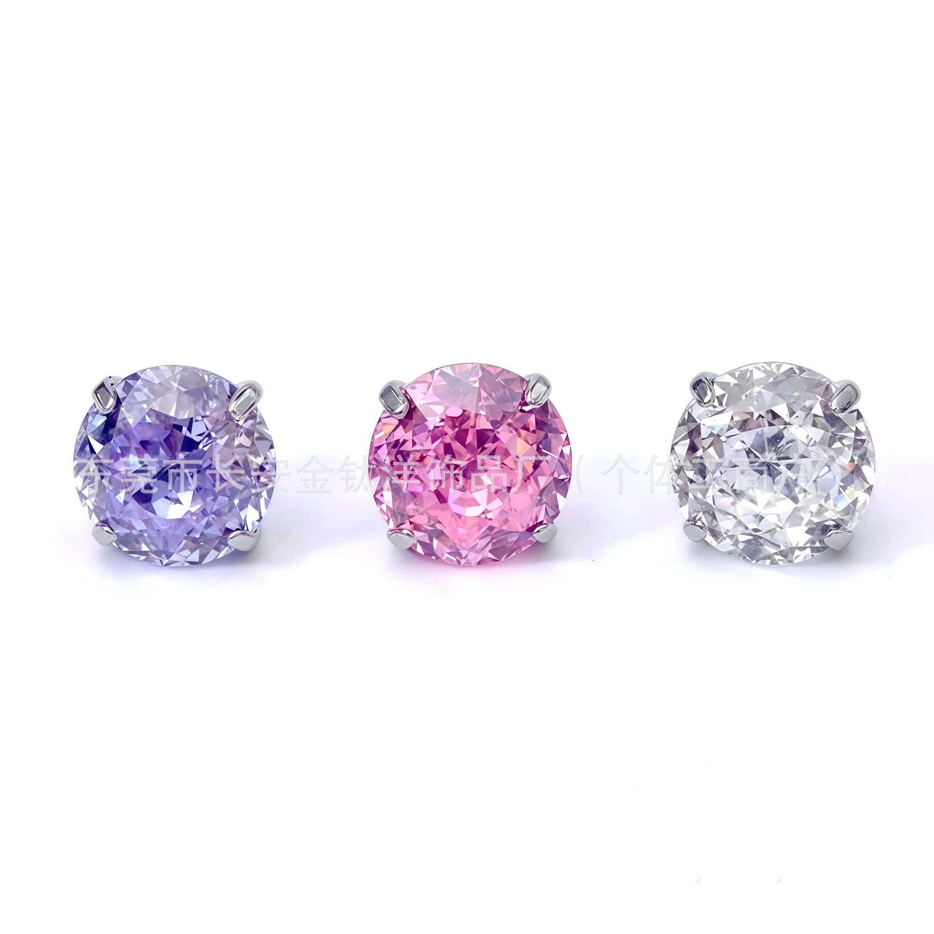 F136 Titanium Round Bottom Inner Tooth Star-Cut Zircon Lip Nail Ear Bone Nail Body Piercing Jewelry - Image 4