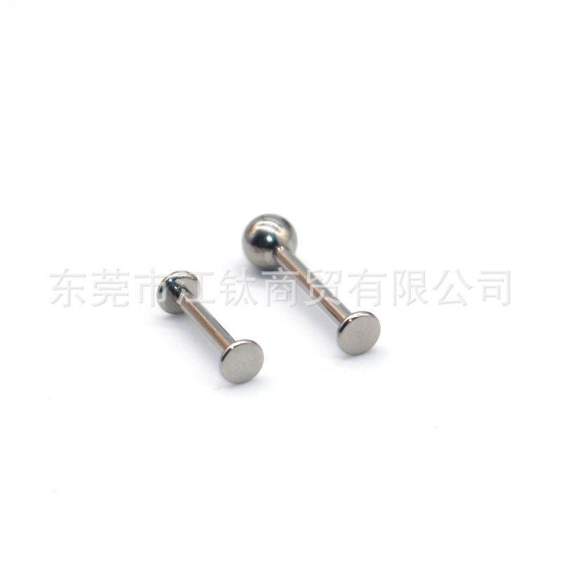 G23 Titanium 4mm Flat Curved Lip Nail Base Nail Lip Decoration Titanium Alloy Piercing Jewelry - Image 3