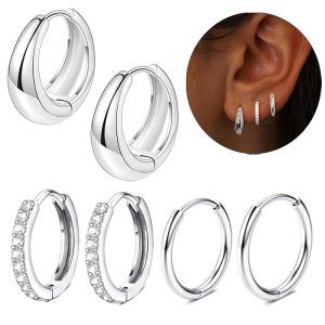 Korean Water Drop Hoop Earrings Light Luxury High-End Women's Ear Buckle 2025 New Earrings Suit Hot Sale