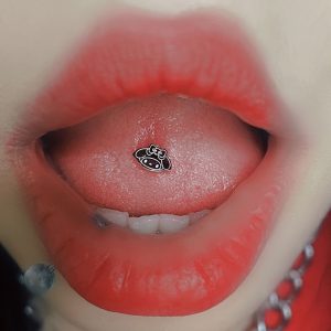 Sanrio Kuromi Melody Jade GUI Dog 12mm 1.6mm Tongue Barbell 316L Surgical Steel Cartoon Tongue Ring Piercing Jewelry