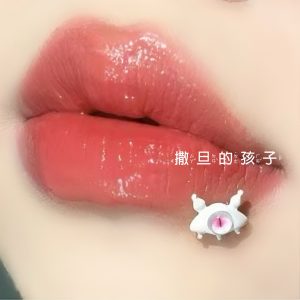 Satan's Child Dumpling Monster Lip Nail Internally Threaded Cute Funny Lip Ring Ear Cartilage Stud 12mm 1.2mm 316L Surgical Steel Pink