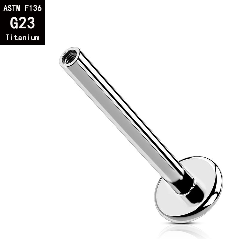 G23 Titanium 1.2mm Internally Threaded Labret Stud Ear Studs Ear Bone Nails F136 Titanium Alloy Piercing Jewelry - Image 5
