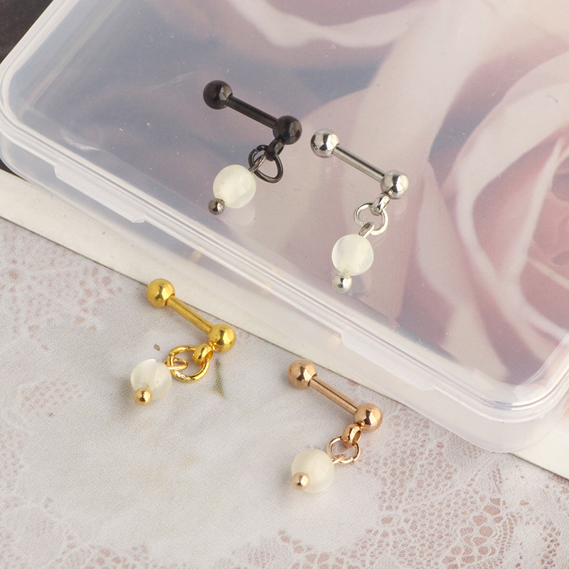 Stainless Steel Star Ear Bone Nail Barbell Earrings Double Head Screw Ball Earrings Popular Piercing Jewelry - Image 5
