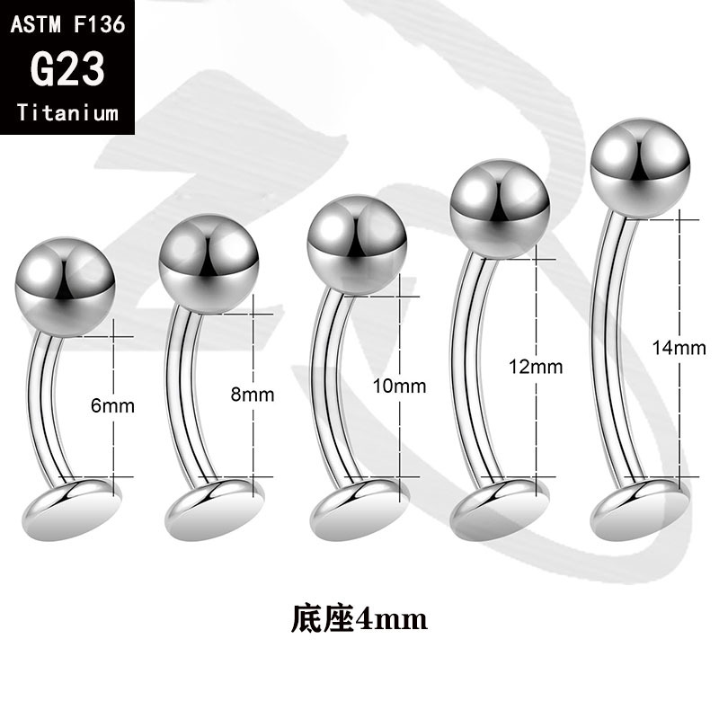 G23 Titanium Pointed Cone Flat Bottom Tiger Tooth Nail Lip Labret Stud F136 Alloy Devil Nail Ear Bone Eyebrow Piercing Jewelry - Image 2