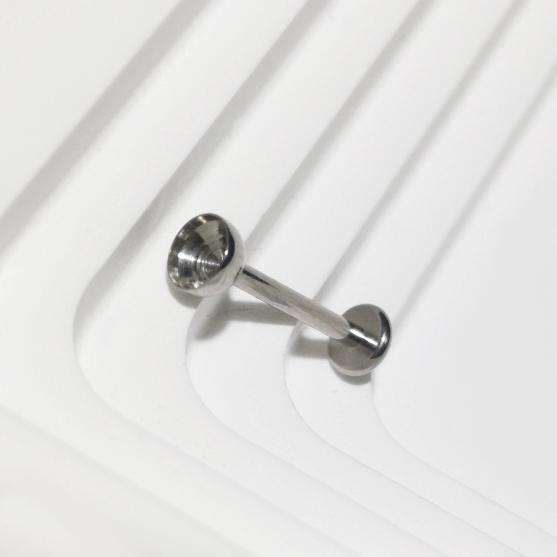 F136 Hollow Cup 18G Internal Thread Lip Stud G23 Titanium Alloy Piercing Jewelry - Image 4
