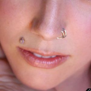 Cross-Border Simple Style 316L Stainless Steel Three-Layer Nose Ring Hoop Piercing Nose Ornament Multi-Function Earrings