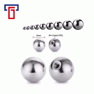 G23 Titanium Alloy Internally Threaded Ball 1.6x4mm Replacement Ball for Ear Cartilage Piercing - Steel Color