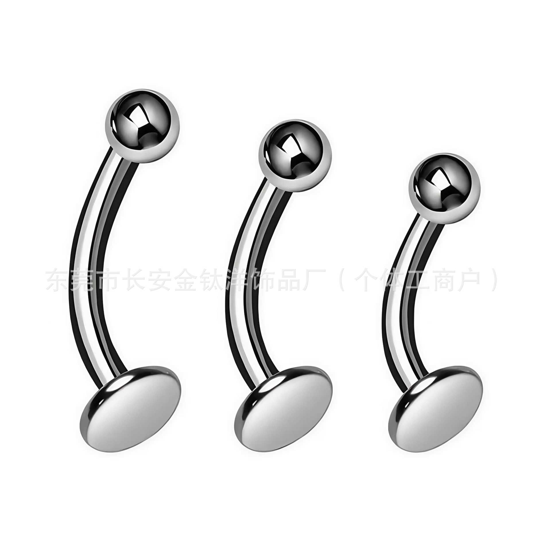 F136 Titanium Internal Thread Navel Ring Curved Barbell Ball End G23 Titanium Alloy Belly Button Piercing Jewelry - Image 5