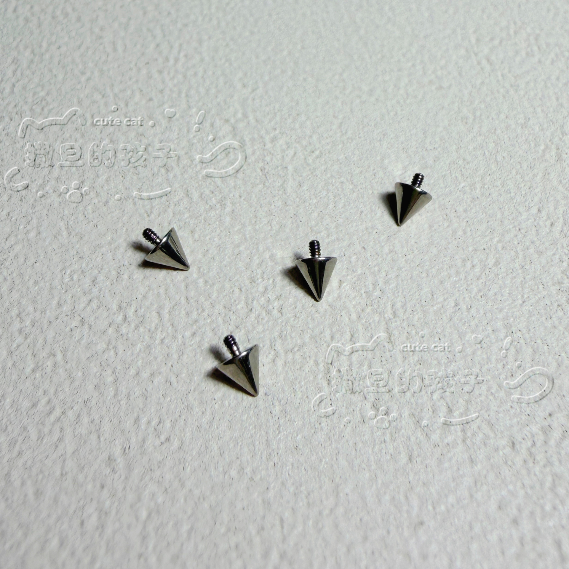 Satan's Child F136 Titanium Alloy Devil Stud Lip Piercing Replacement Basic Stud for Lip Ear Cartilage Piercing Jewelry - Image 2