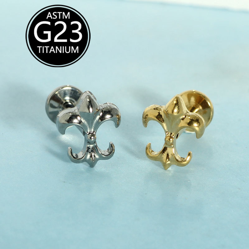 G23 Titanium Lip Nail Punk Style Anchor Ear Bone Nail 1.2mm 10mm Body Piercing Jewelry - Image 3