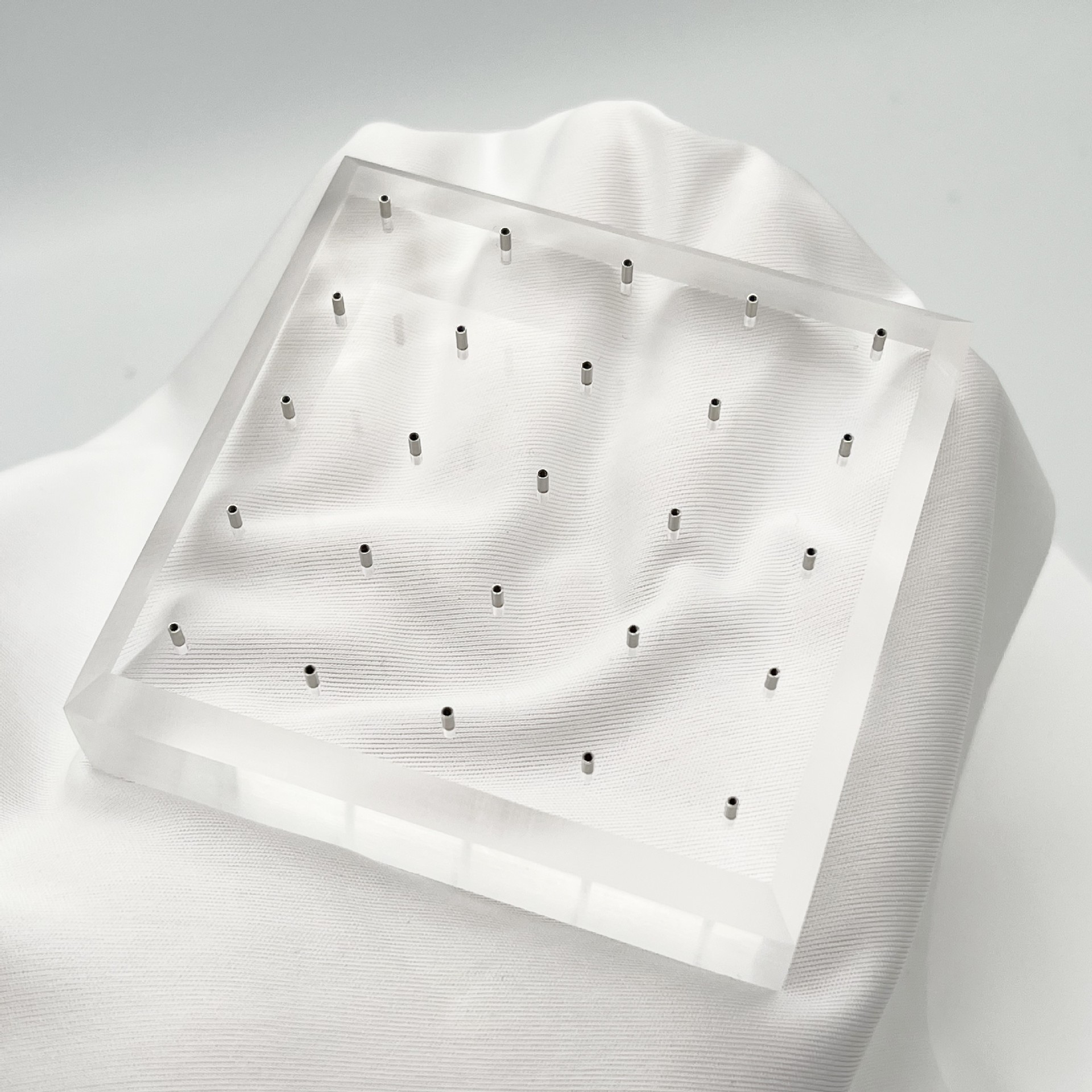 9 Hole Acrylic Display Stand for Body Piercing Jewelry - High Brightness, High Permeability, Polished Multipurpose Organizer - Image 4