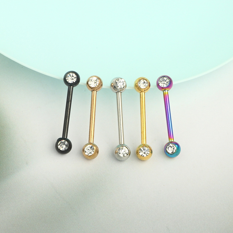 Classic Star 316L Stainless Steel Ball Frosted Nipple Ring Tongue Barbell Nipple Barbell Hot Selling Body Piercing Jewelry - Image 3