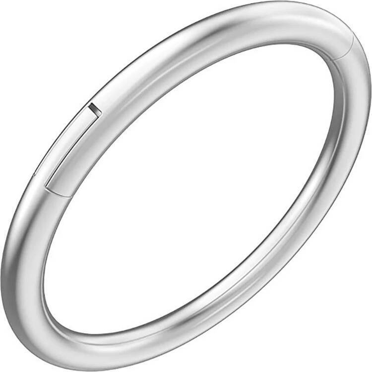 G23 Titanium Seamless Ring Earring Nose Ring - Multi-Use Body Piercing Jewelry (Black, 1.2mm x 12mm) - Image 5