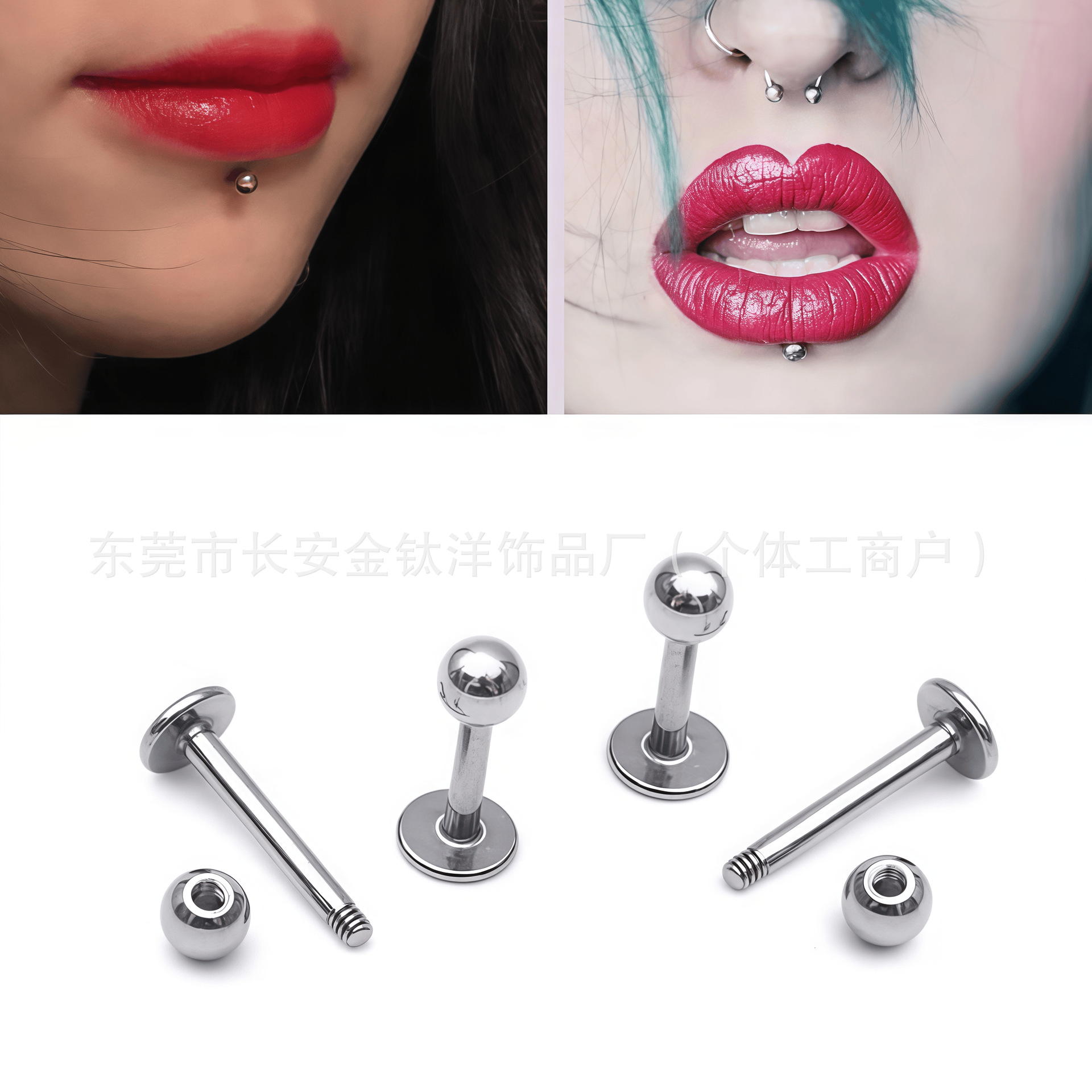 G23 Titanium 1.0mm/1.2mm External Thread Flat Bottom Lip Ring Tongue Barbell Ear Bone Nail Piercing Jewelry - Image 4