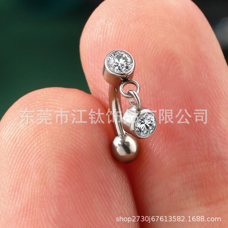 F136 Titanium Moon Pendant Earrings for Eyebrow Rook Piercing - Custom G23 Alloy Body Jewelry - Image 4