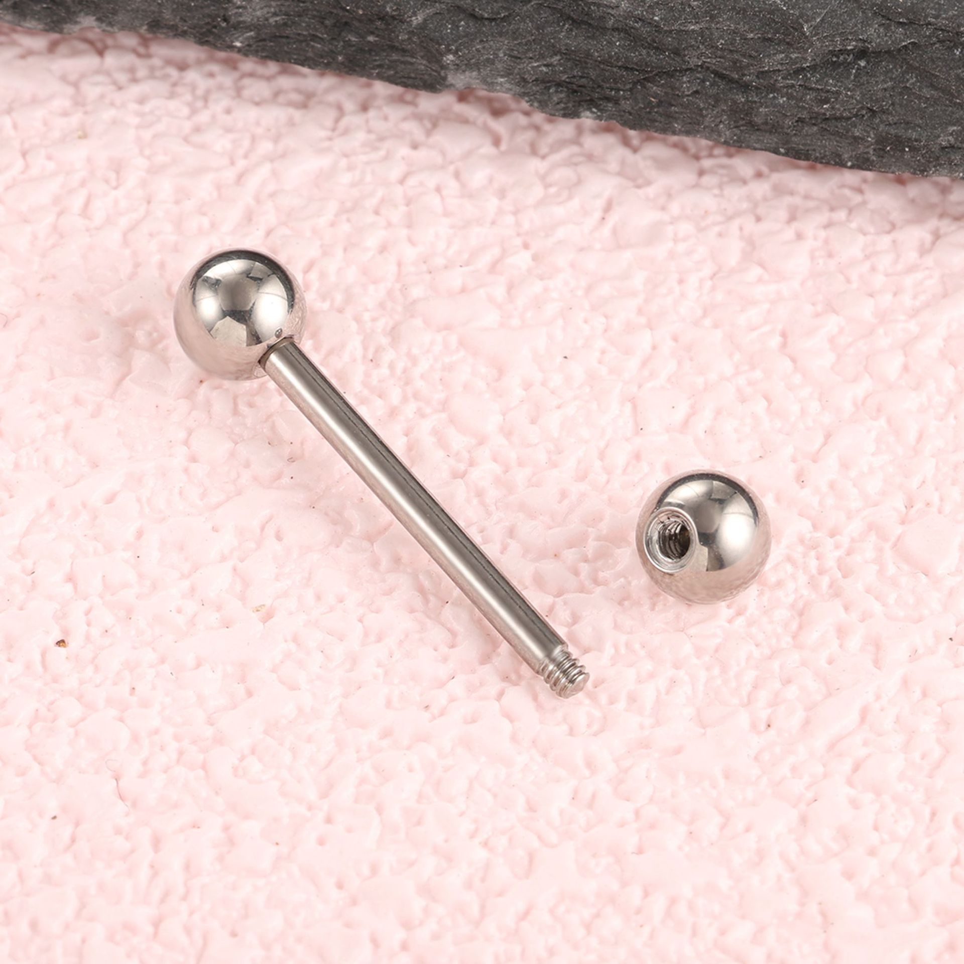 1 Piece F136 Titanium External Thread Double-Ended Ball Tongue Stud Basic Model 16g Multiple Sizes Body Piercing Jewelry - Image 4